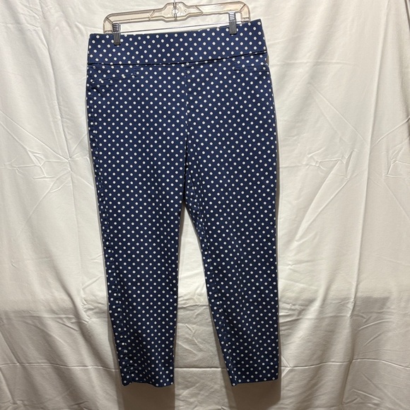 Marilyn Monroe Pants - Marilyn Monroe Blue and White Polka Dot Straight Leg Pants